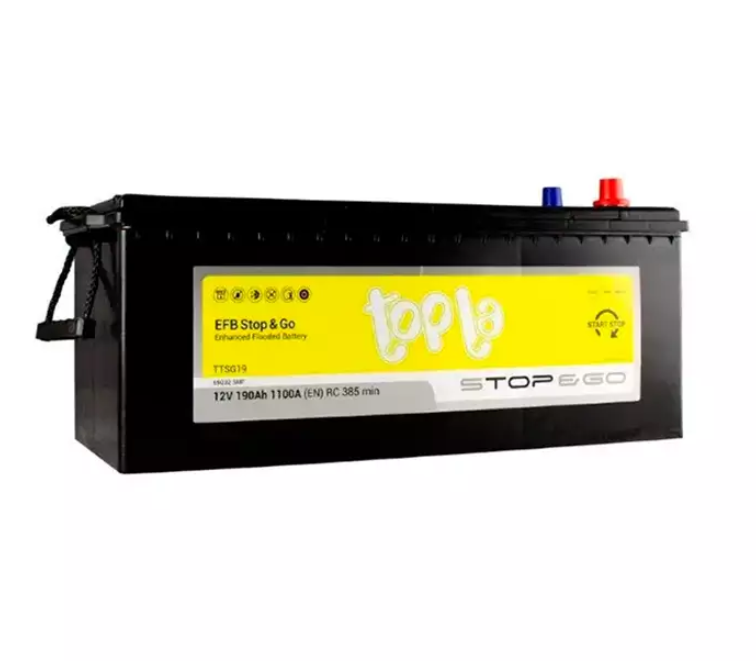 AKUMULATOR TOPLA TOP TRUCK EFB 190AH 1100A HEAVY DEUTY START & STOP 12V HD