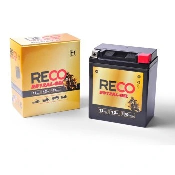 AKUMULATOR MOTOCYKLOWY RECO RB12AL-GEL YB12AL-A2 EB12AL 12AH 