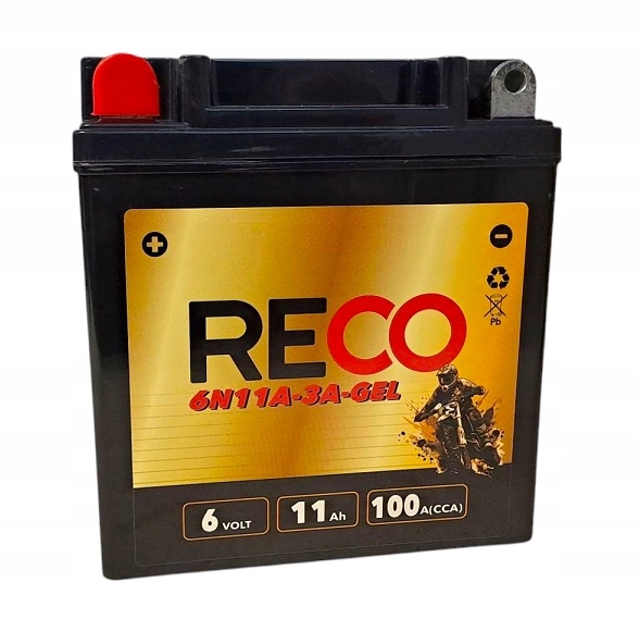 AKUMULATOR MOTOCYKLOWY RECO R6N11-3A GEL 6N11A-3A 6N11A-1B