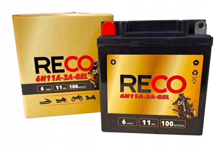 AKUMULATOR MOTOCYKLOWY RECO R6N11-3A GEL 6N11A-3A 6N11A-1B
