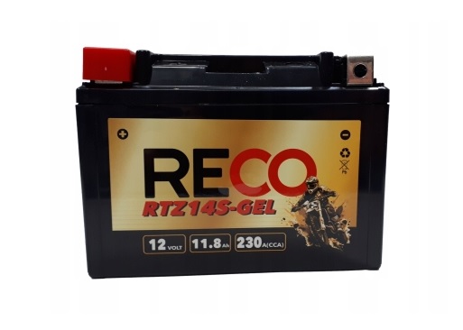 AKUMULATOR MOTOCYKLOWY RECO RTZ14S-GEL CTZ14S-BS FTZ14S YTZ14S ETZ14S 11AH 230A