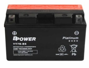 AKUMULATOR MOTOCYKLOWY BPOWER AGM YT7B-BS ET7B-BS CT7B-BS