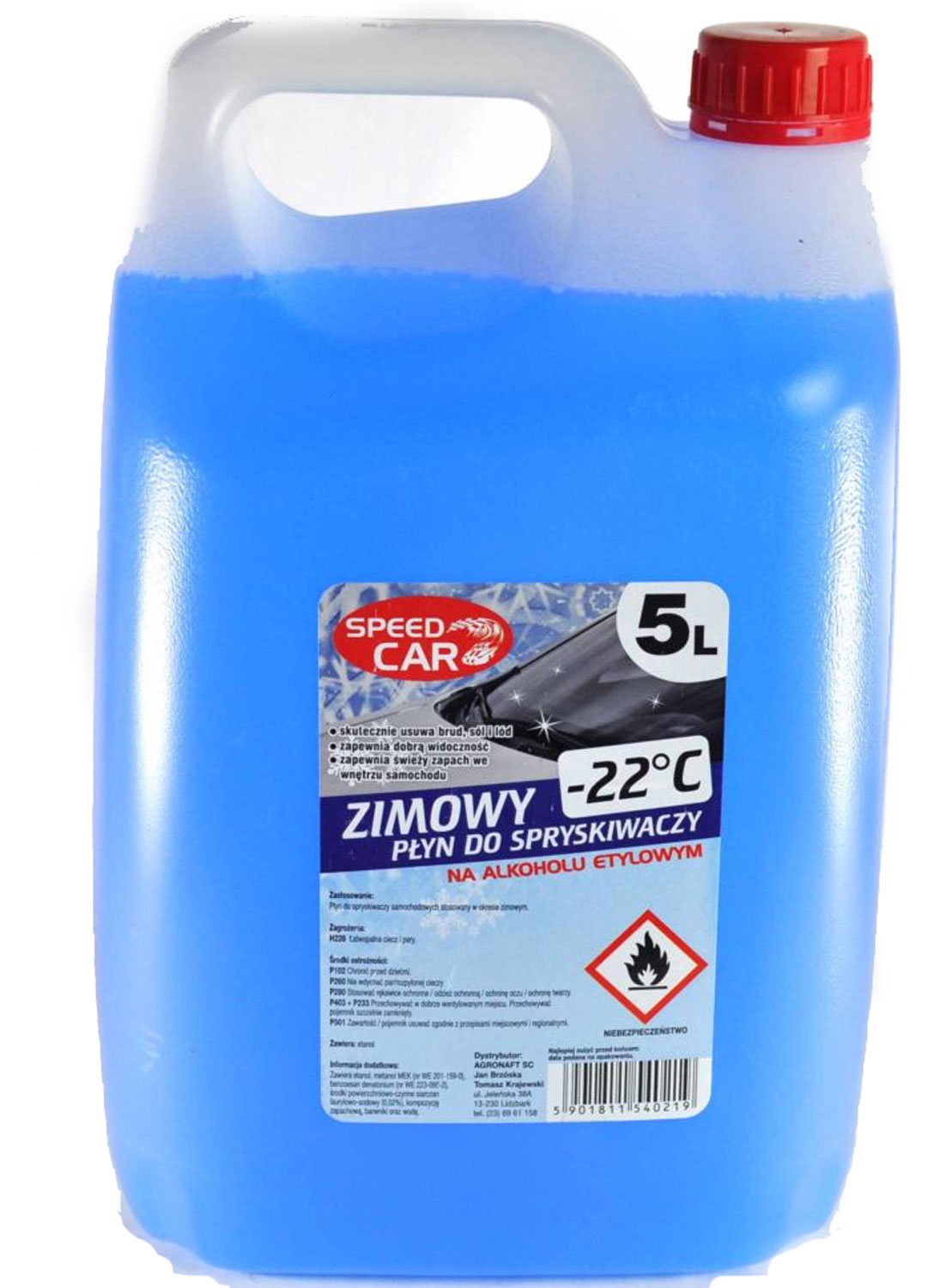 PŁYN DO SPRYSKIWACZY ZIMOWY SPEED CAR 5L 