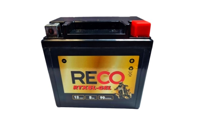 AKUMULATOR MOTOCYKLOWY RECO RTX5L-GEL YTX5L-BS AGM 5A 12V 115A