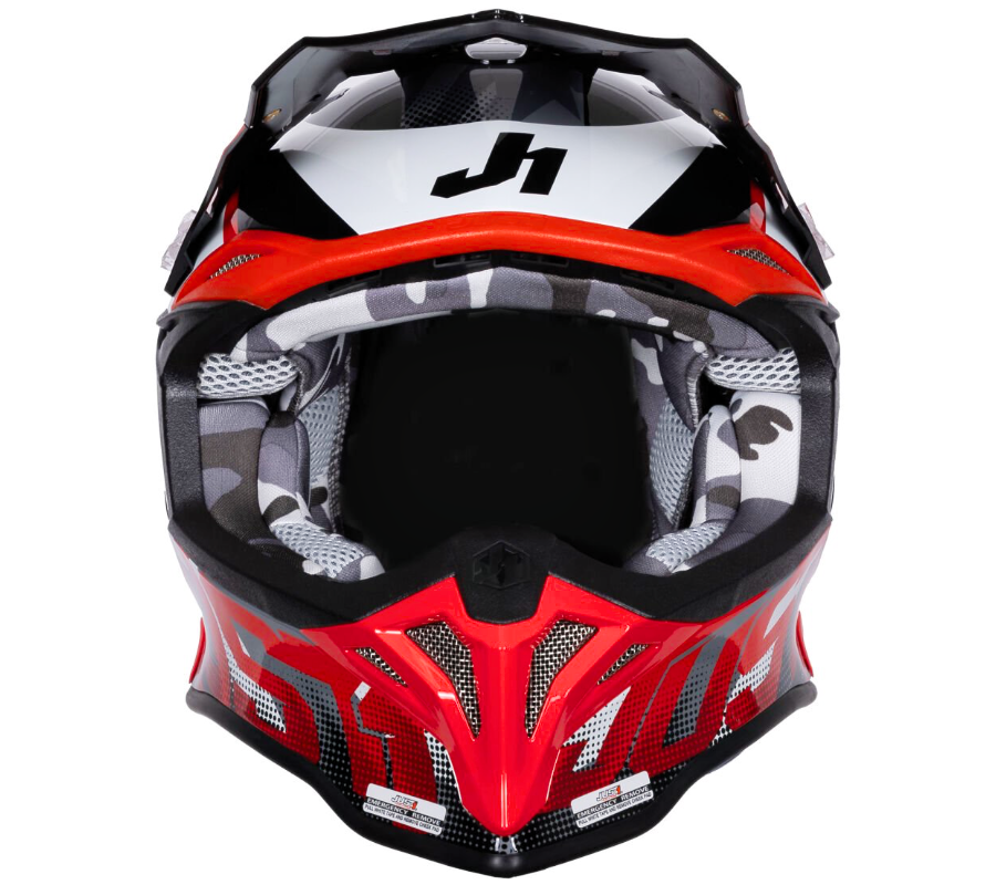 KASK JUST1 J39 REVO RED WHITE BLACK XL HOMOLOGACJA