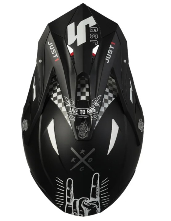 KASK JUST1 J39 ROCK RED WHITE BLACK MATT XXL HOMOLOGACJA