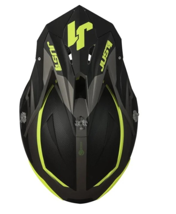 KASK JUST1 J39 STARS BLACK FLUO YELLOW TITANIUM MATT M HOMOLOGACJA