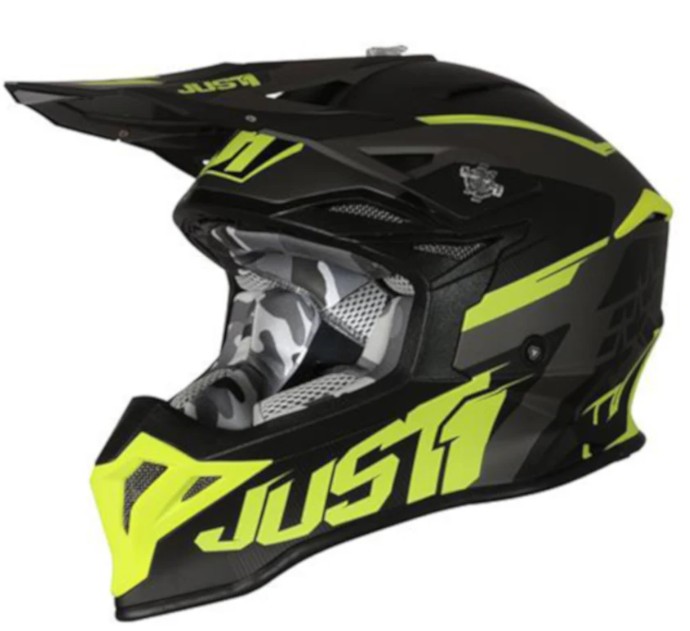 KASK JUST1 J39 STARS BLACK FLUO YELLOW TITANIUM MATT L HOMOLOGACJA
