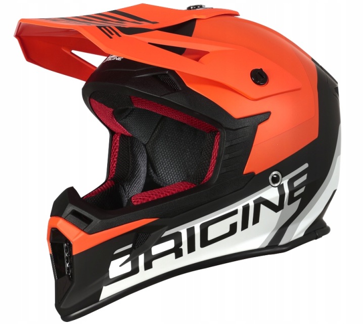 KASK ORIGINE HERO MX FLUO ORANGE-BLACK MATT S HOMOLOGACJA 
