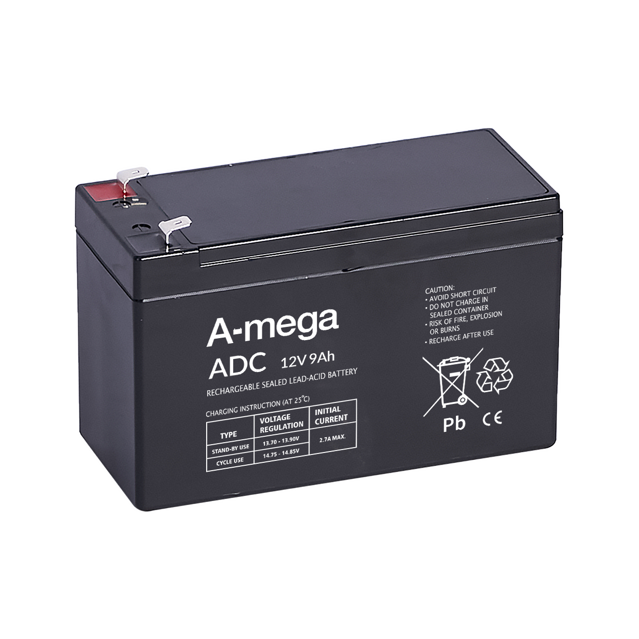 AKUMULATOR PRZEMYSŁOWY A-MEGA ADC VRLA 12V 9Ah