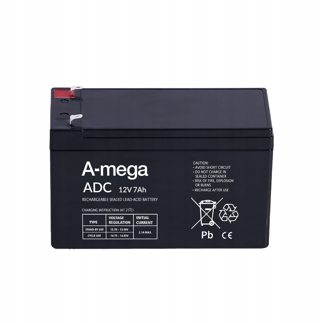 AKUMULATOR PRZEMYSŁOWY A-MEGA ADC VRLA 12V 7Ah