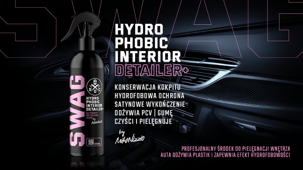 SWAG HYDROPHOBIC INTERIOR DETAILER+  500ml  PIELĘGNACJA  WNĘTRZA