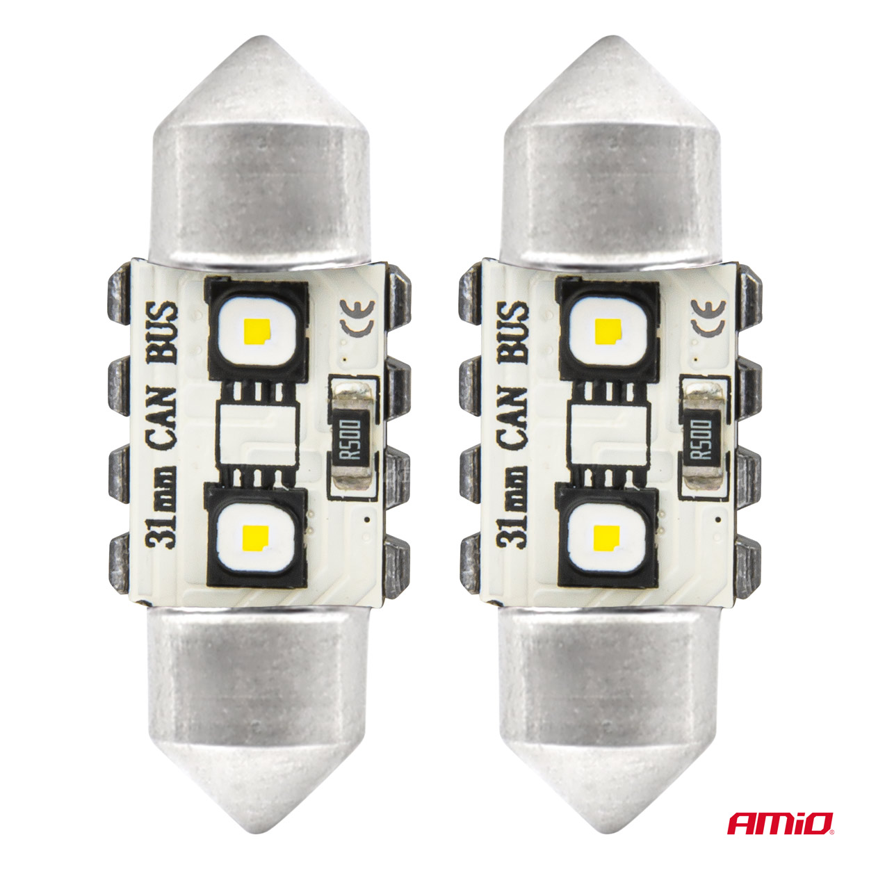ŻARÓWKI LED CANBUS FESTOON C5W 2SMD  31mm WHITE 12V/24V