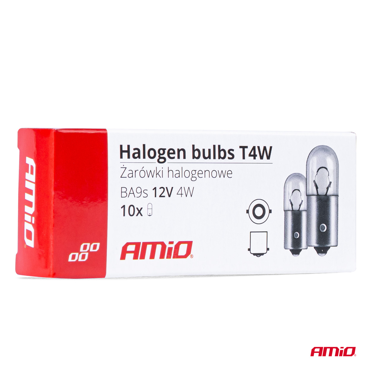 ŻARÓWKA HALOGENOWA AMIO T4W 12V 4W BA9S 