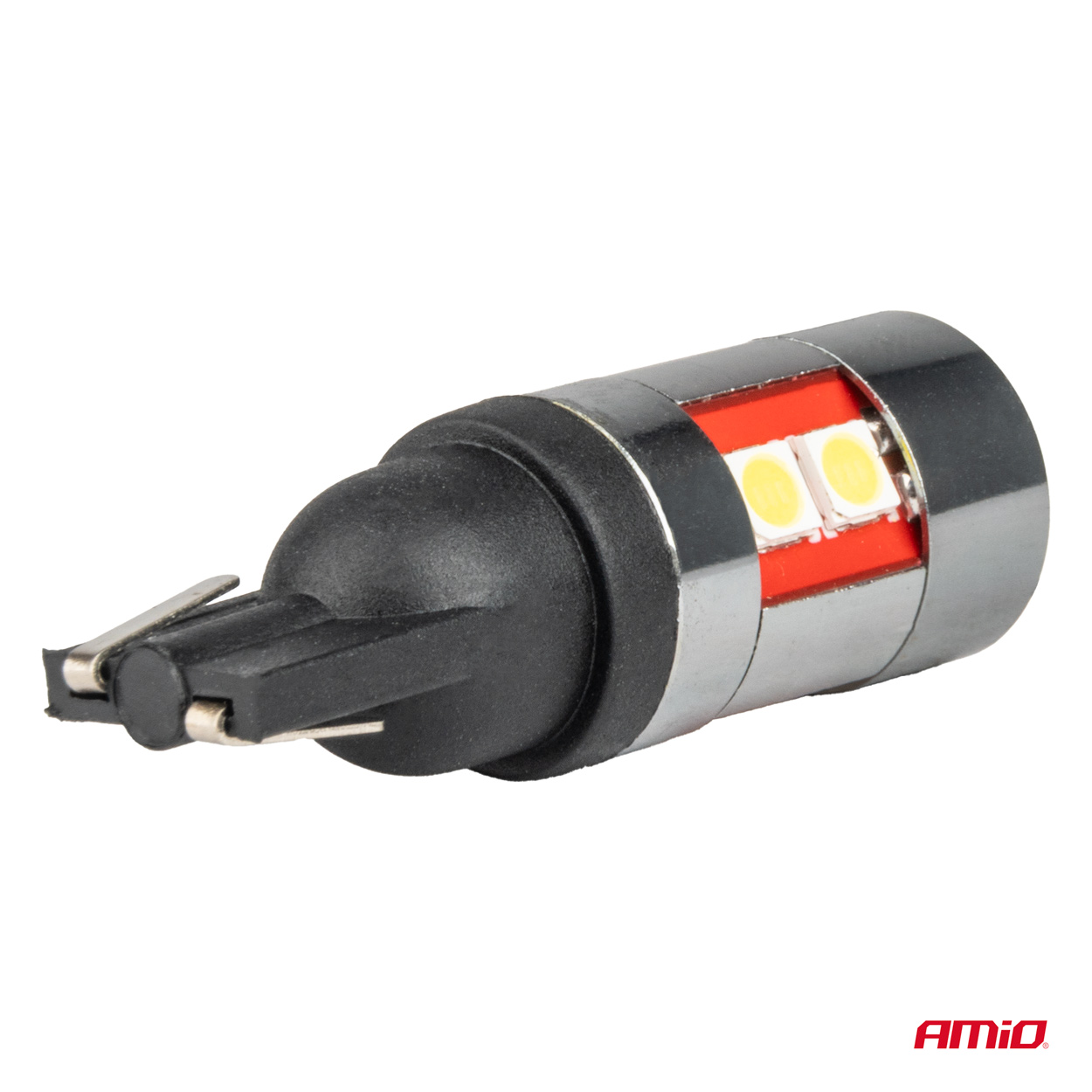 ŻARÓWKI LED AMIO W5W  T10 10-50V WHITE 12V CANBUS 