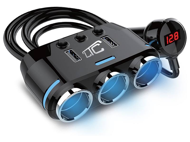 ROZDZIELACZ GNIAZDA ZAPALNICZKI 12-24V USB 3 LMX272