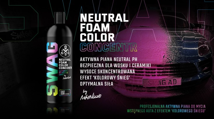 SWAG NEUTRAL FOAM COLOR  500ml AKTYWNA PIANA  KOLOROWY ŚNIEG