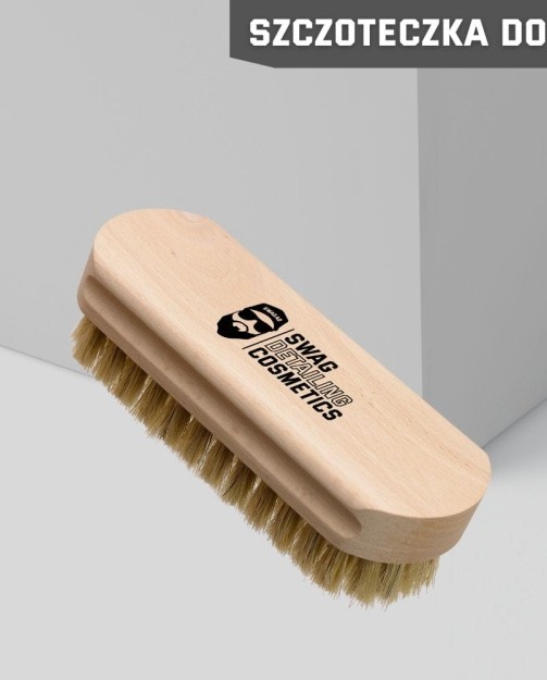 SWAG LEATHER BRUSH  SZCZOTKA CLASSIC + MINI DO CZYSZCZENIASKÓRY NATURALNE WŁOSIE 