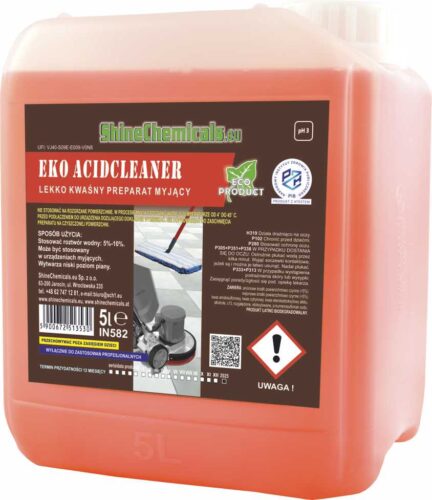 SHINE ACIDCLENER ATIVE CLEANER 5L USUWA OSAD PO TWARDEJ WODZIE