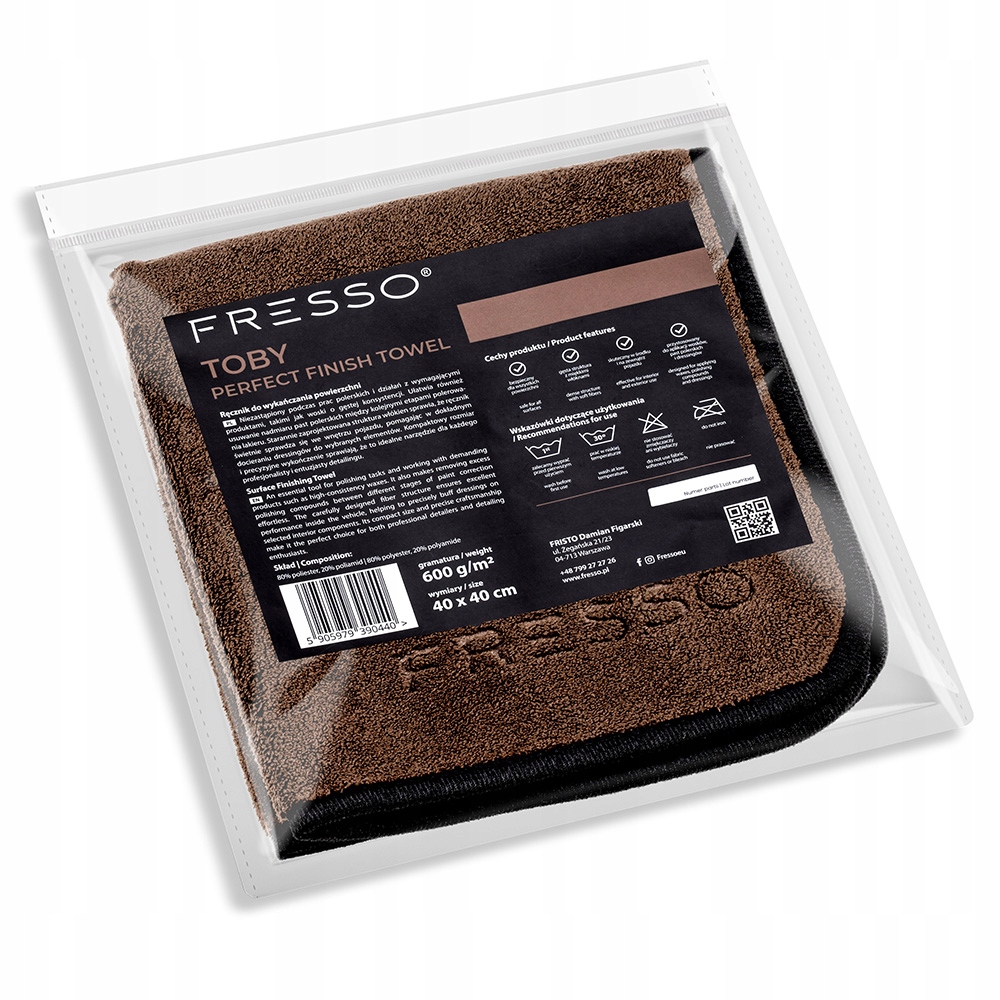 FRESSO TOBY PERFECT FINISH TOWEL MIKROFIBRA 40X40CM