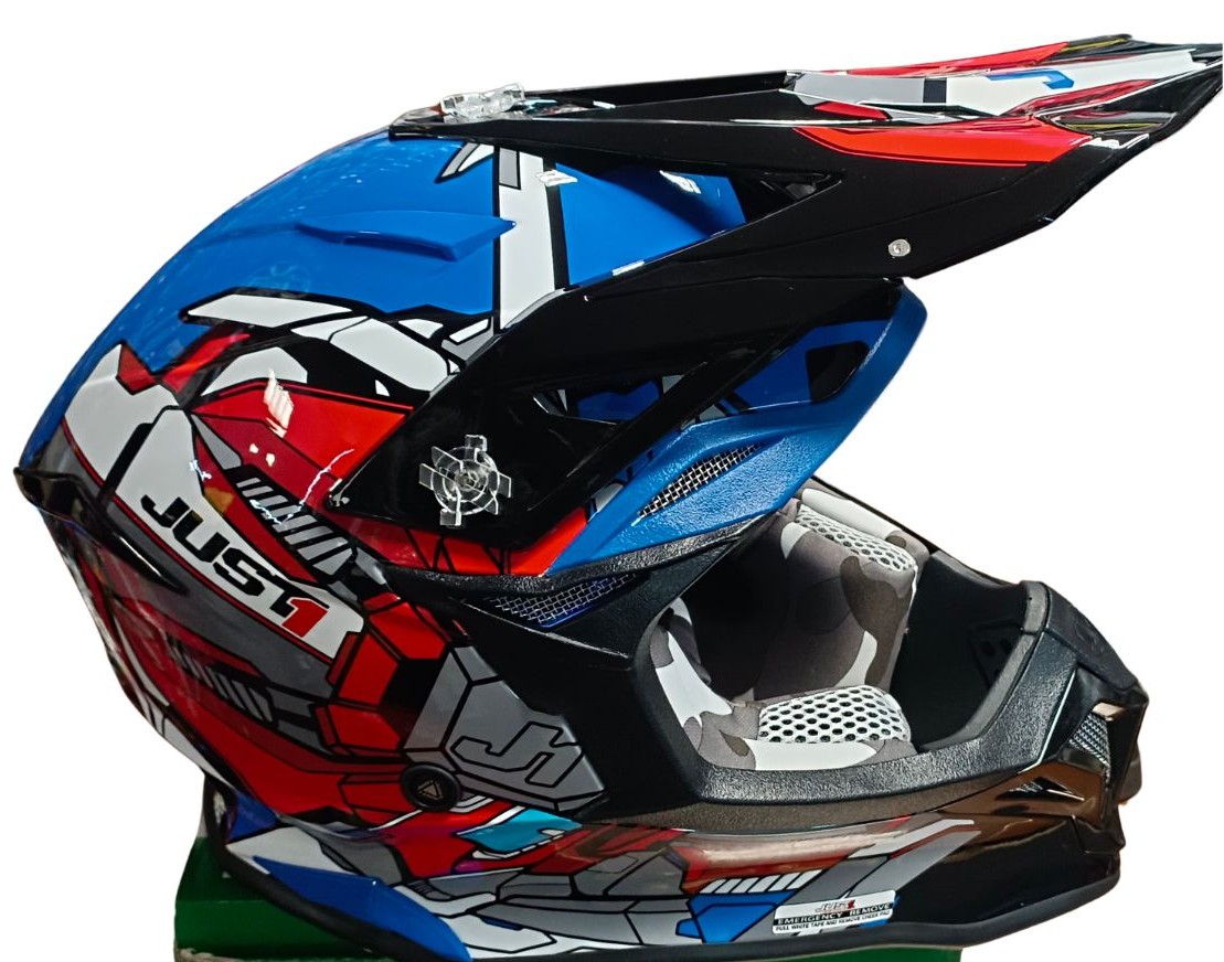 KASK JUST1 J39 SUPRESSOR RED BLUE BLACK S HOMOLOGACJA