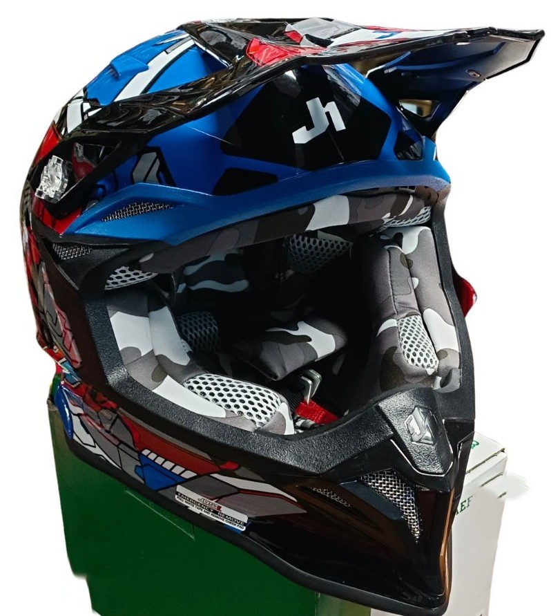 KASK JUST1 J39 SUPRESSOR RED BLUE BLACK S HOMOLOGACJA