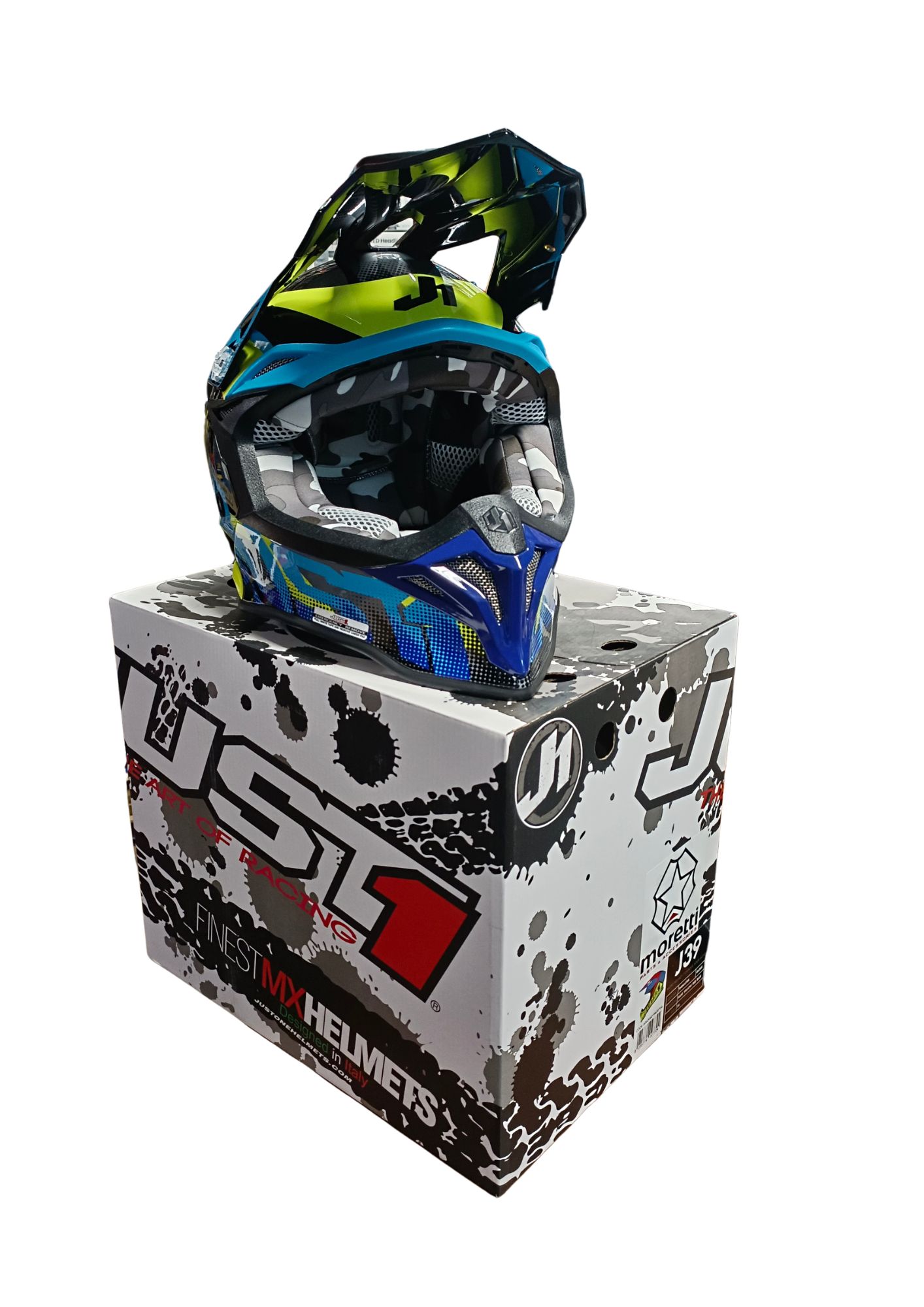 KASK JUST1 J39 REVO  FLUO YELLOW BLACK S HOMOLOGACJA