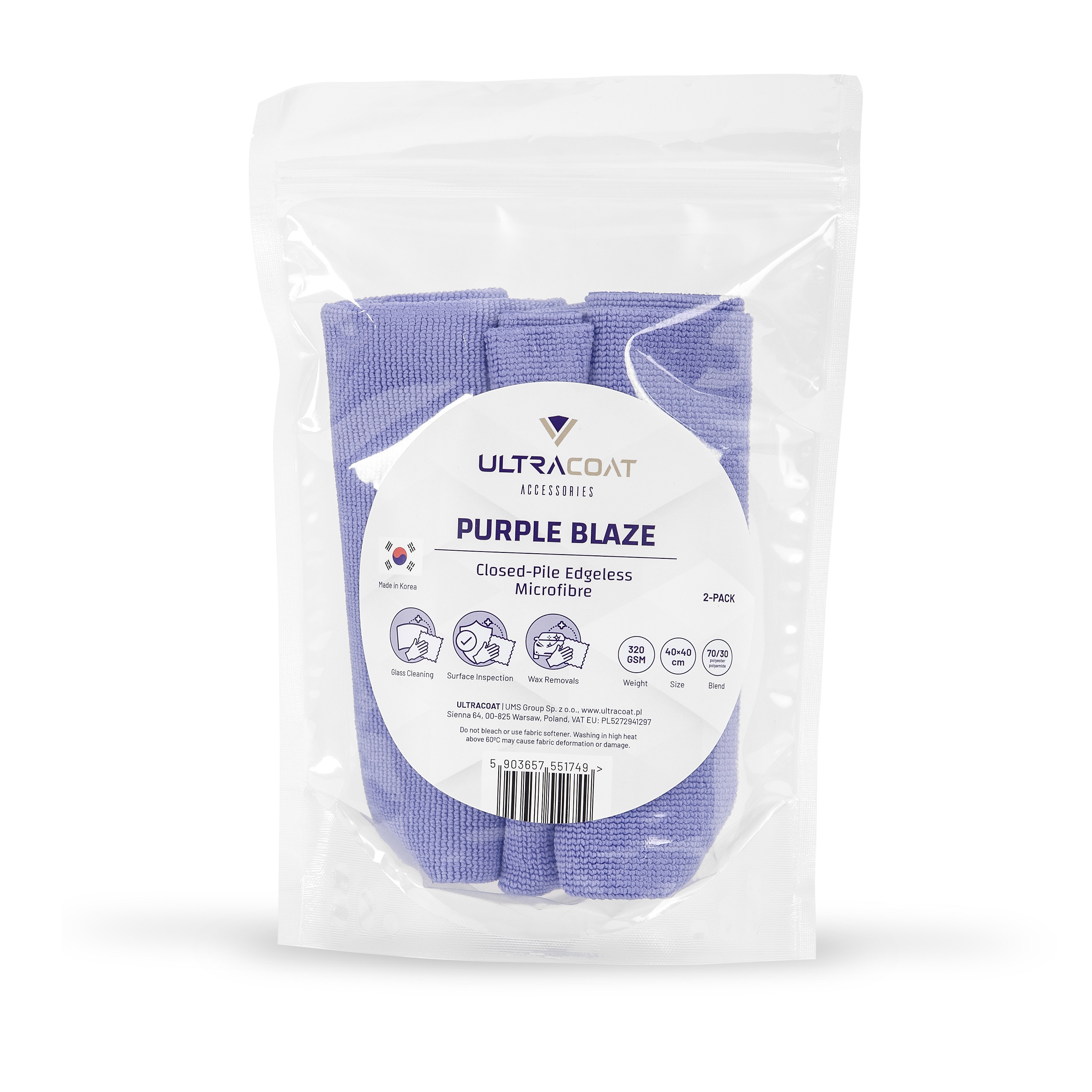 ULTRACOAT PURPLE BLAZE  MICROFIBRE - 2-pack