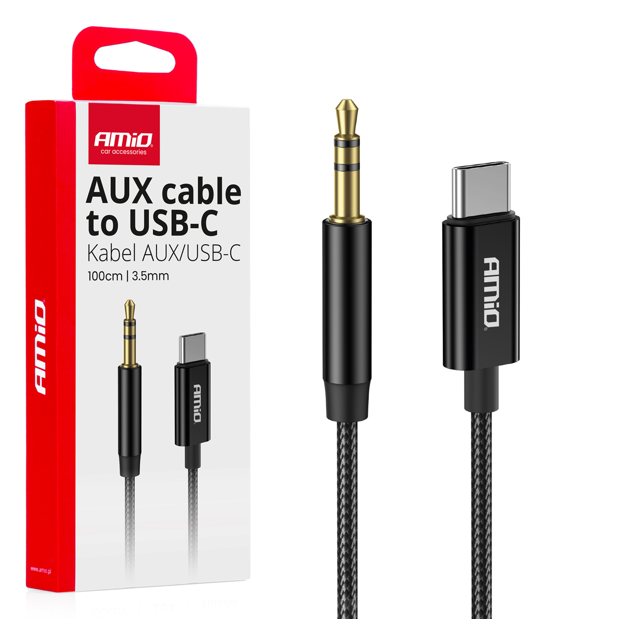 AMIO KABEL AUX MINI JACK USB-C 100CM