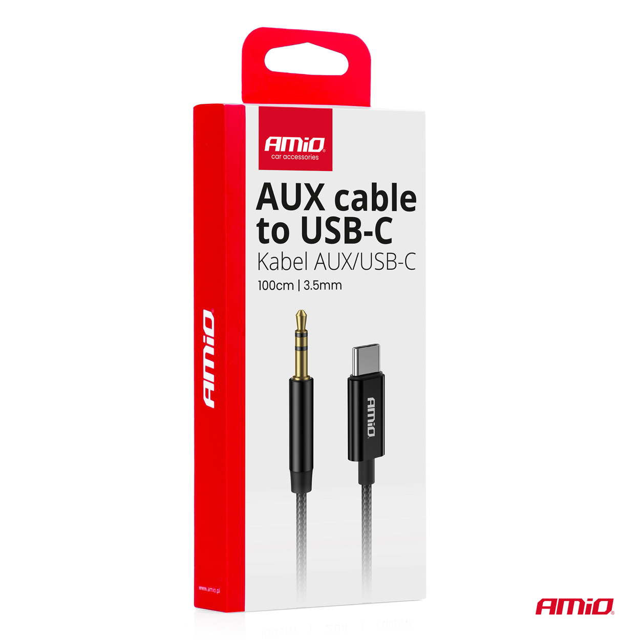 AMIO KABEL AUX MINI JACK USB-C 100CM
