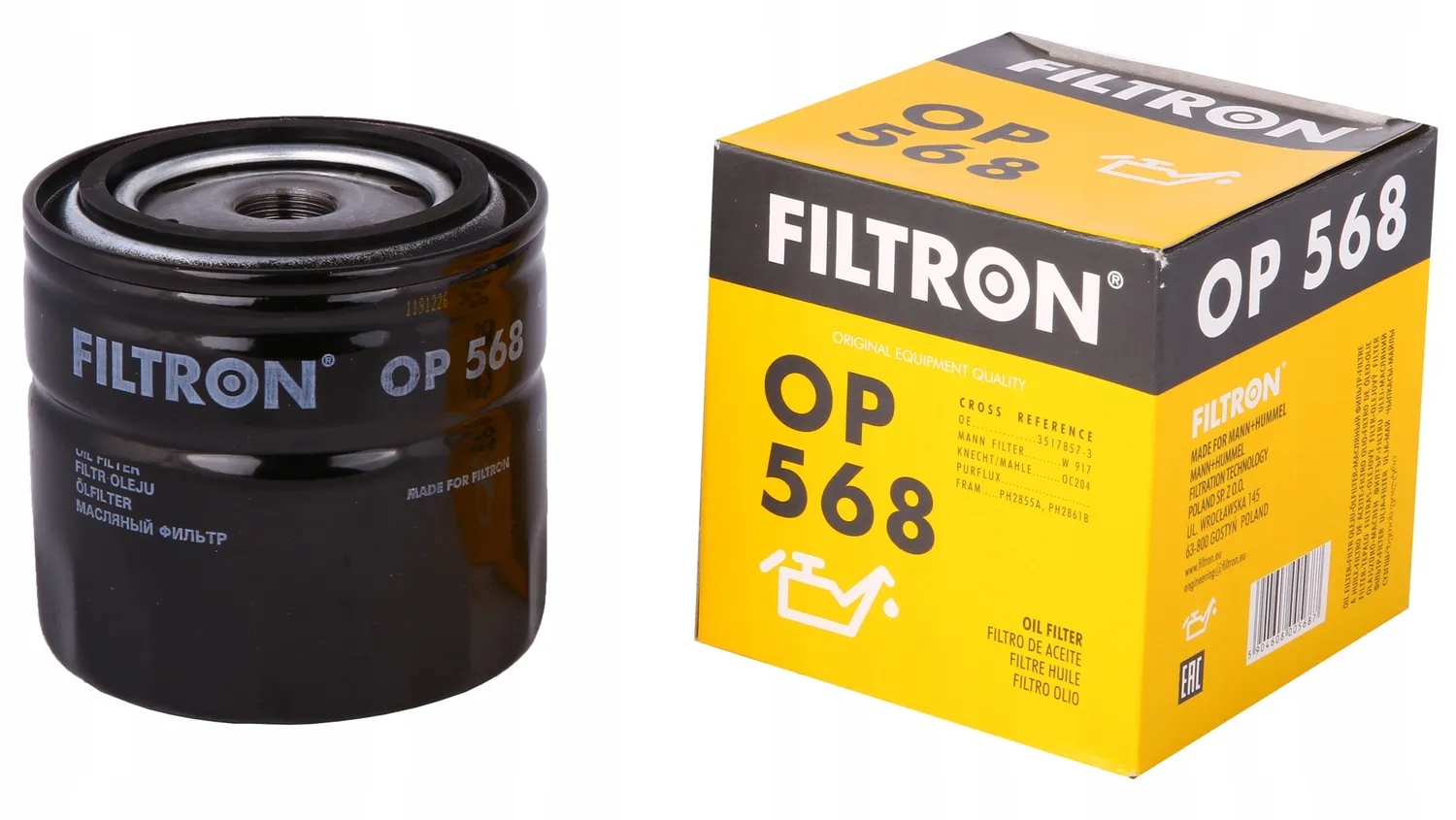 FILTR OLEJU FILTRON OP 568