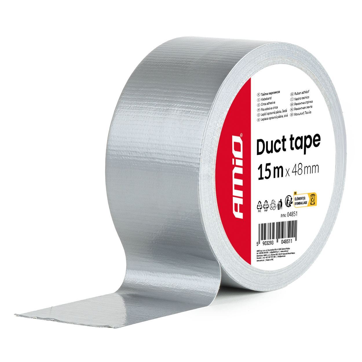 TAŚMA TECHNICZNA  SZARA  48 mm x 15 m x 0,19 mm