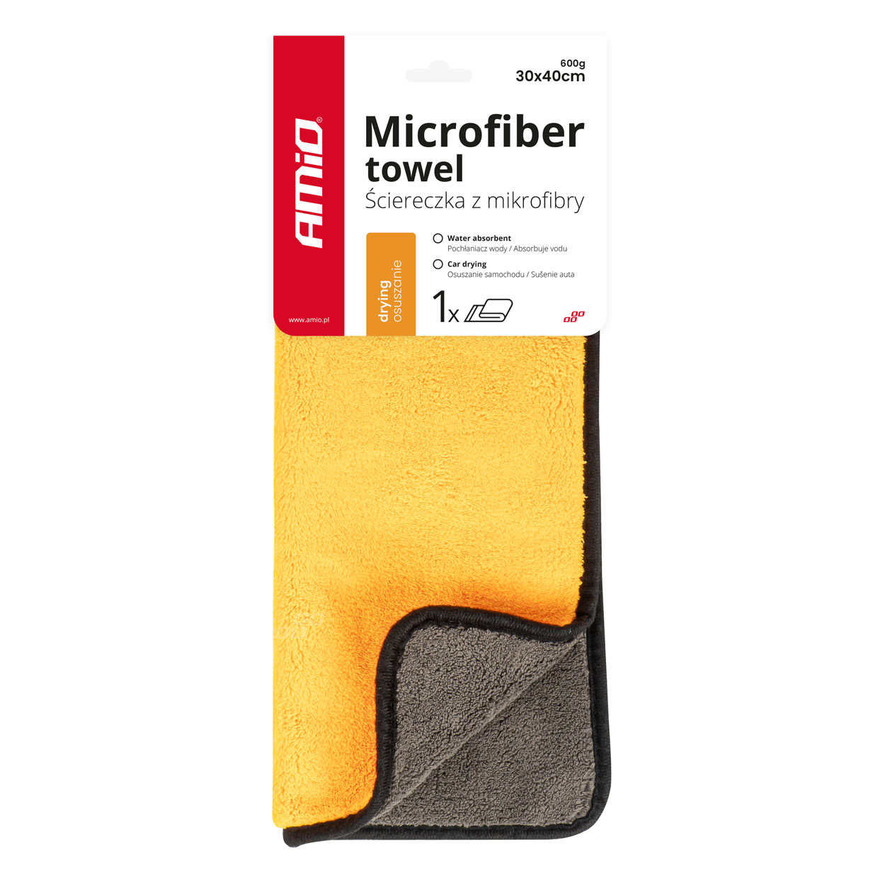 ŚCIERECZKA Z MIKROFIBRY AMIO 600gsm 30x40cm