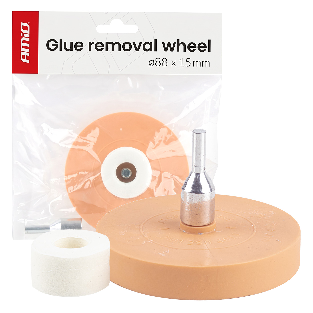 KRĄŻEK GUMOWY DO USUWANIA KLEJU AMIO 88mm