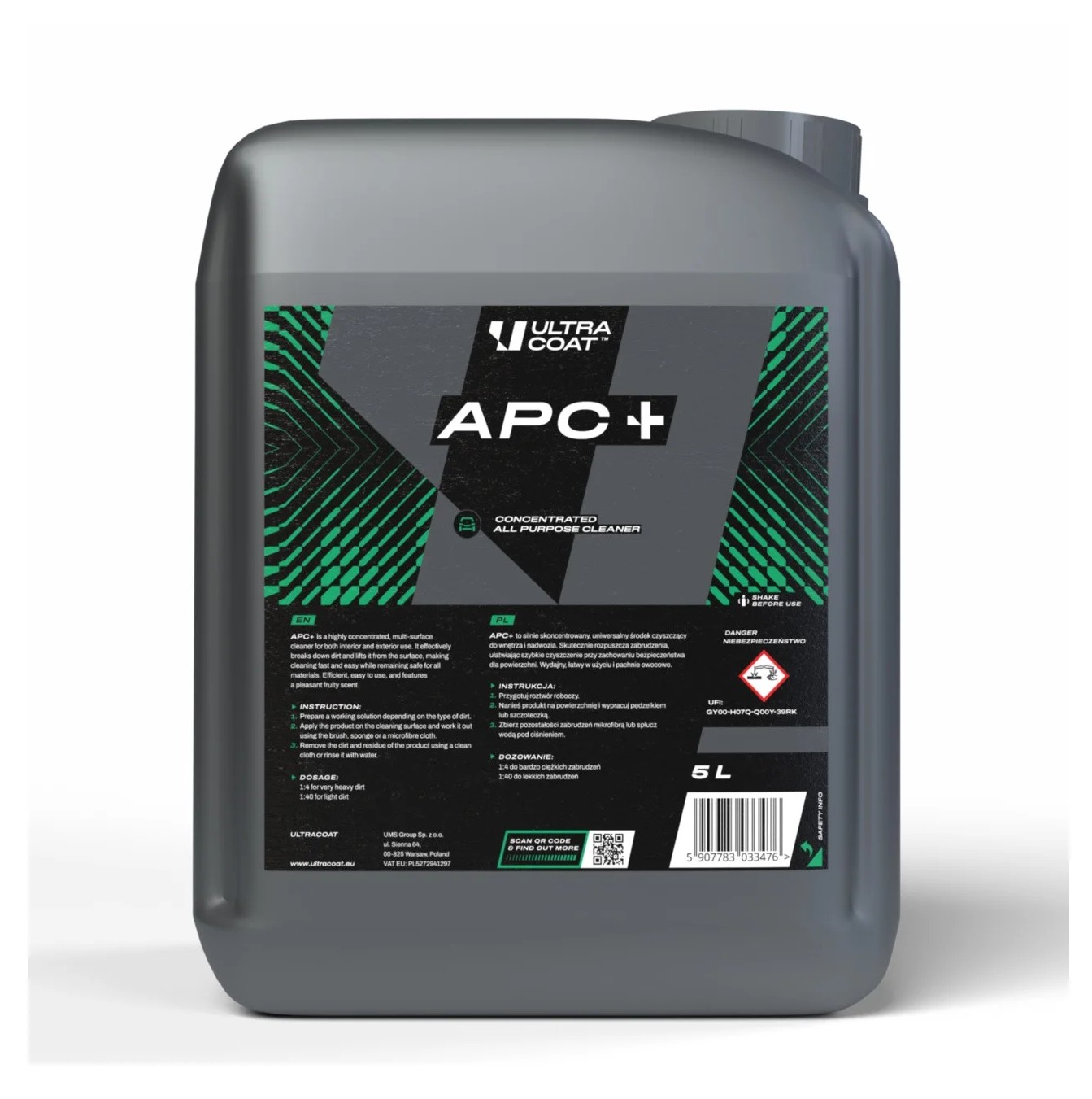 ULTRACOAT APC+ 5L UNIWERSALNY ŚRODEK CZYSZCZĄCY
