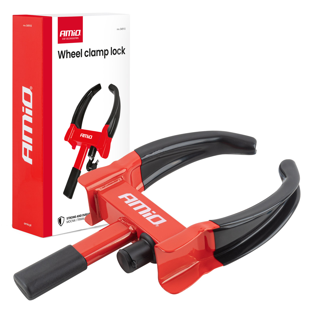 AMIO ANTYKRADZIEŻOWA BLOKADA NA KOŁO WHEEL CLAMP LOCK L10
