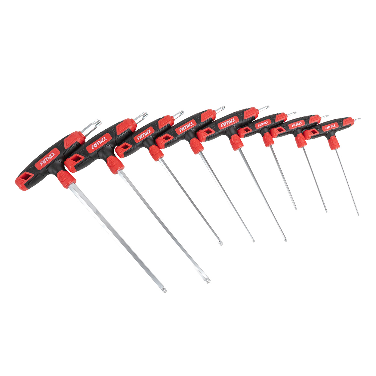 ZESTAW KLUCZY TORX Z RĘKOJEŚCIĄ POPRZECZNĄ  8szt. AMIO