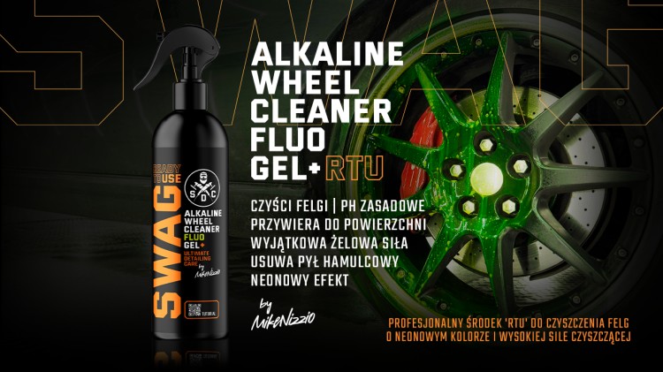 SWAG ALKALINE WHEEL CLEANER FLUO 500ml  + ATOMIZER MYCIE FELG