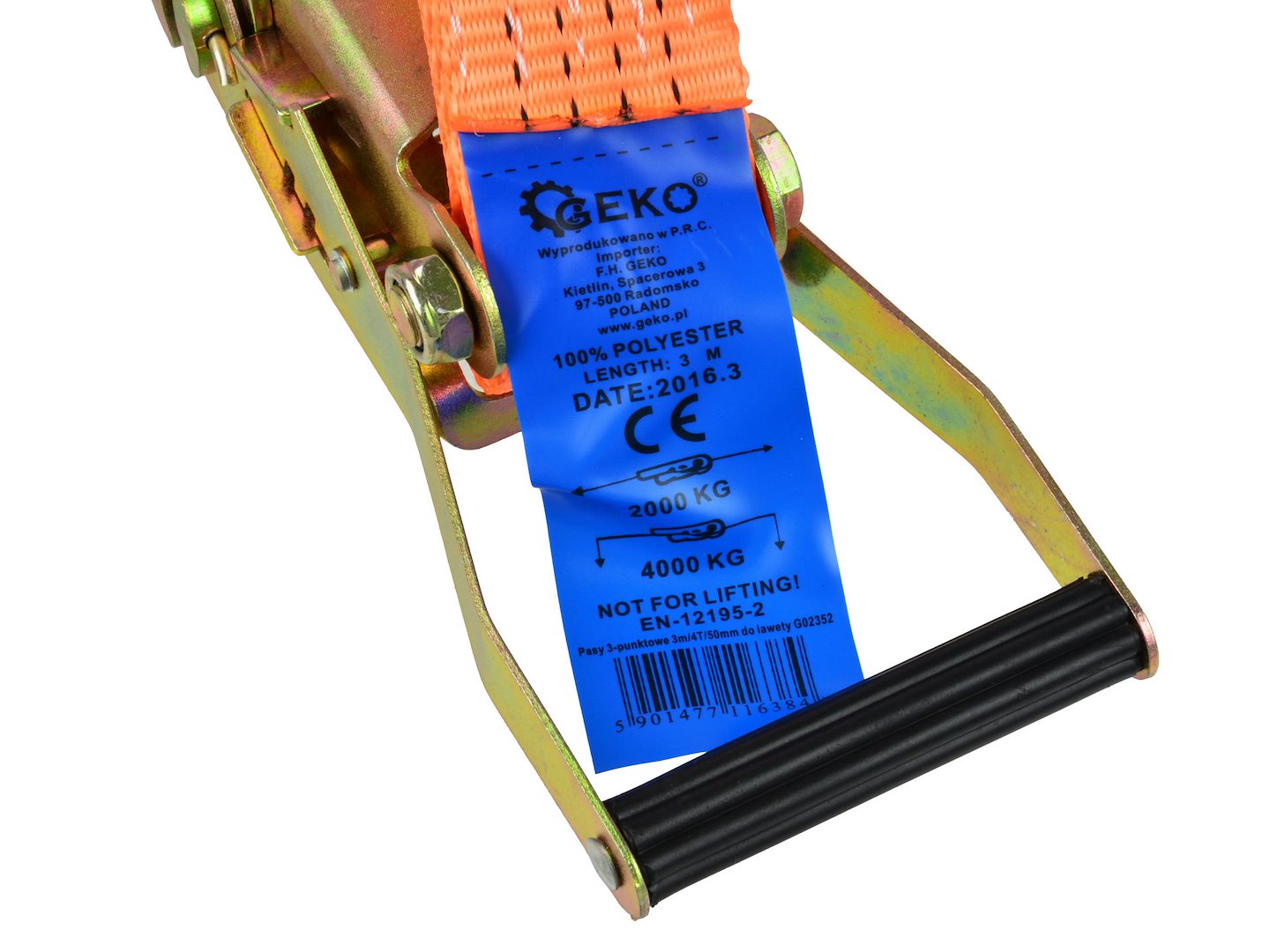 GEKO PASY 3-PUNKTOWE 3M/4T/50MM DO LAWETY