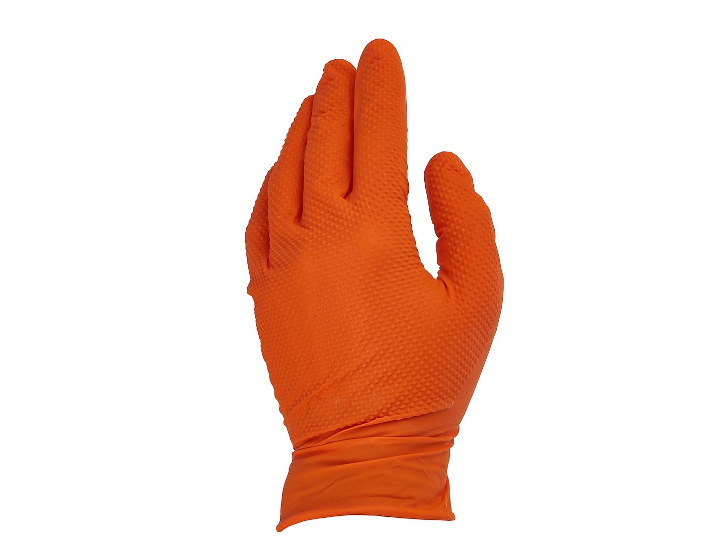 GEKO RĘKAWICE NITRYLOWE SOLID GRIP 50SZT. R. L POMARAŃCZOWE