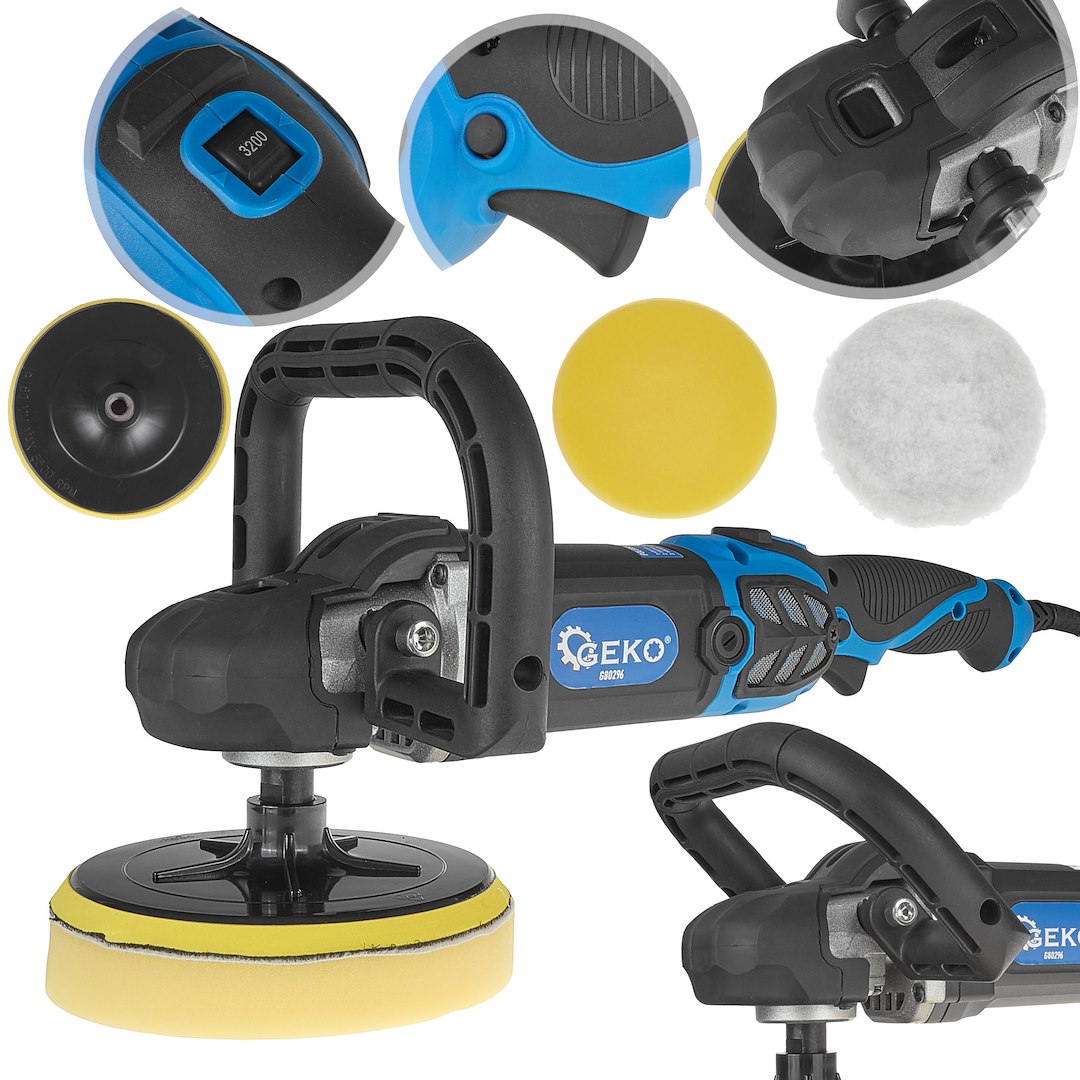 GEKO POLERKA SAMOCHODOWA Z REGULACJĄ PROFI 1400W 180MM