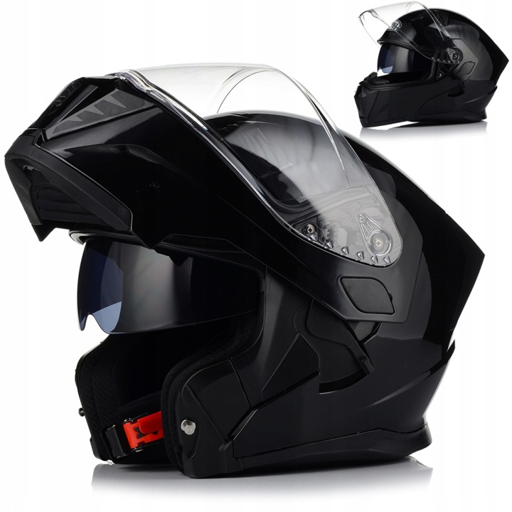 KASK AWINA OTWIERANA SZCZĘKA JK906 CZARNY XXL 63-64 CM + BLENDA