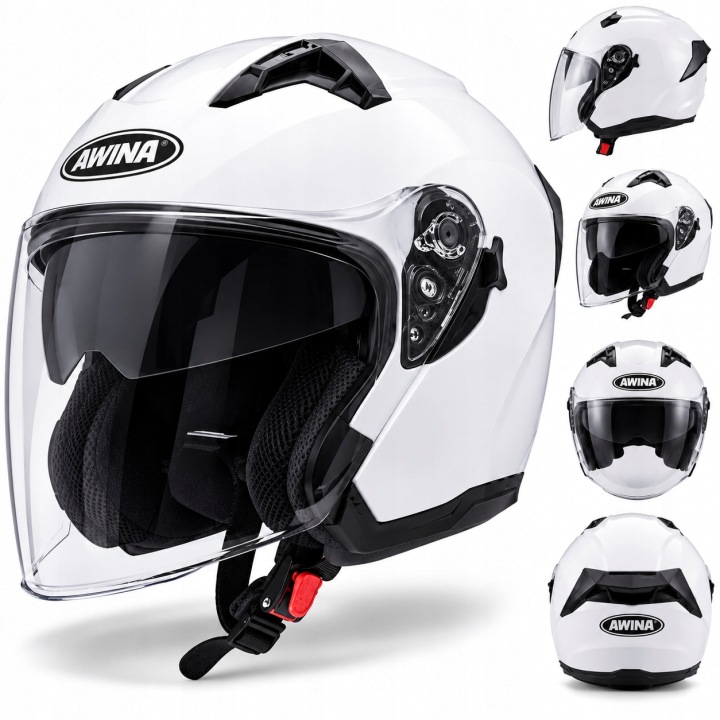 KASK AWINA OTWARTY TYP JK528 BIAŁY L 59-60cm + BLENDA