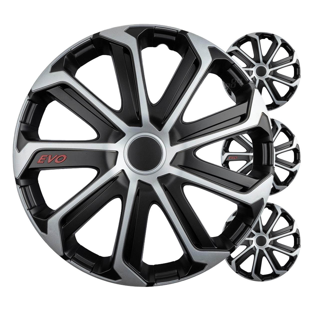 KOŁPAKI AMIO 16'' EVO BLACK&SILVER COLOUR BOX