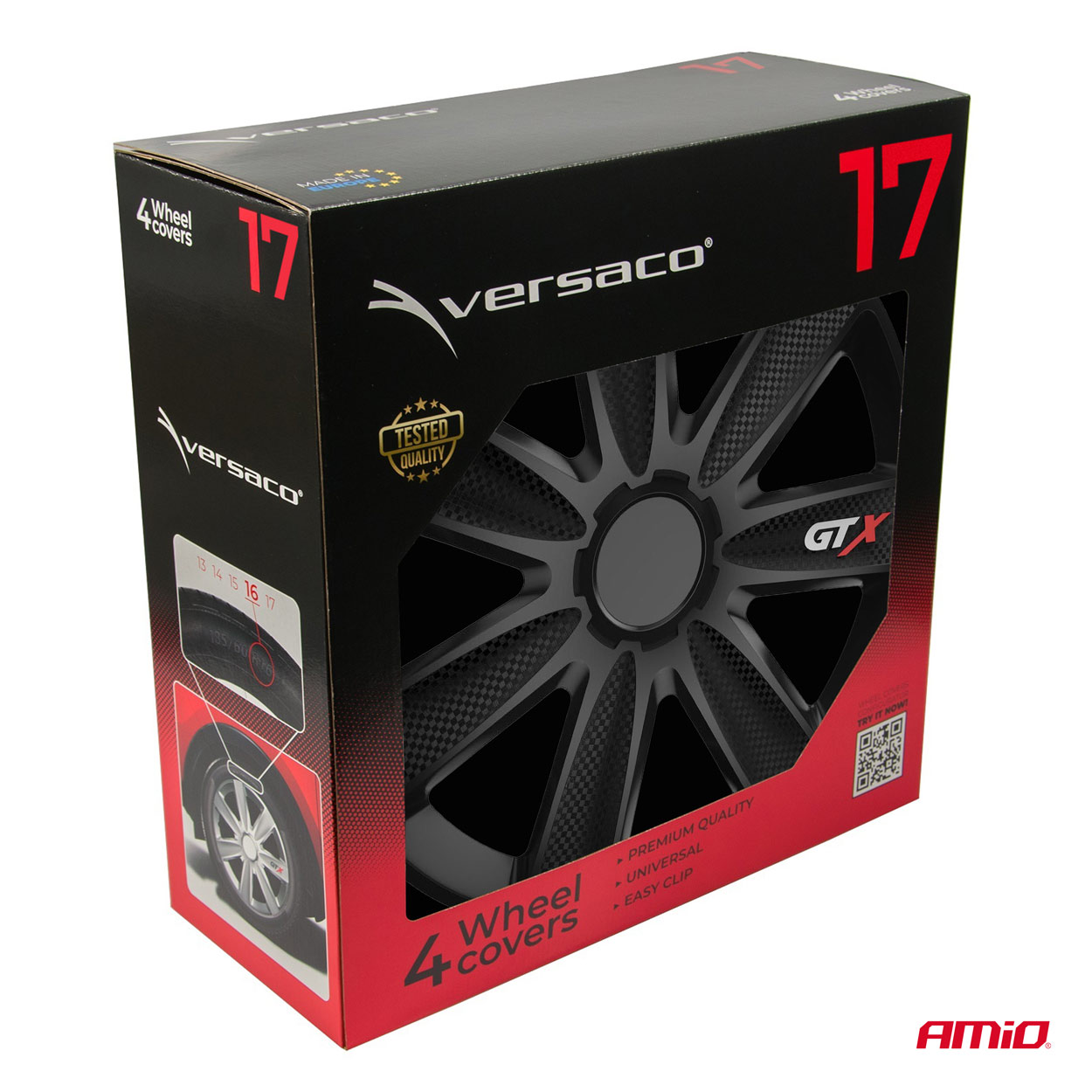 KOŁPAKI AMIO 17'' GTX CARBON BLACK COLOUR BOX