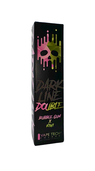 Longfill Dark Line Double 8/60ml - Bubble Gum Kiwi