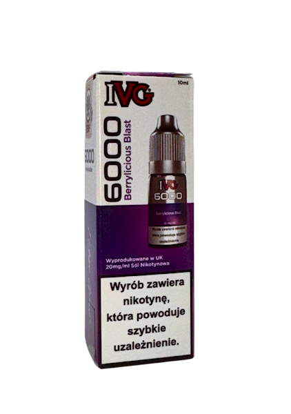 IVG 6000 Nicotine Salt Berrylicious Blas  20 MG 10ml