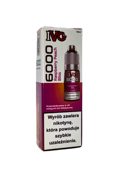 IVG 6000 Nicotine Salt Rasperry Peach Bliss 20 MG 10ml