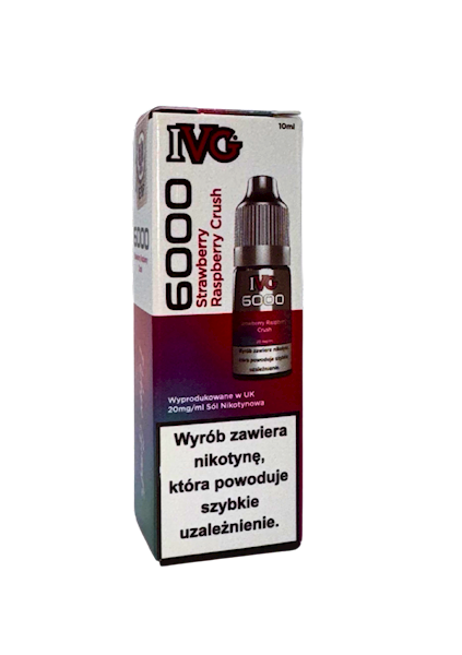IVG 6000 Nicotine Salt Strawberry Raspberry Crush  20 MG 10ml