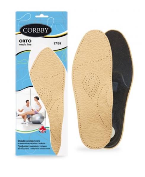 CORBBY ORTO 35-46 WKŁADKI ORT.ZE SKÓRY OWCZEJ